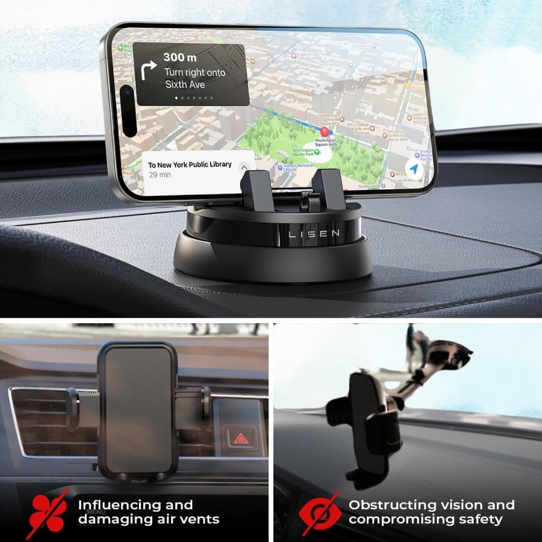 SOPORTE DE CELULAR PARA AUTO - LISEN Grip360