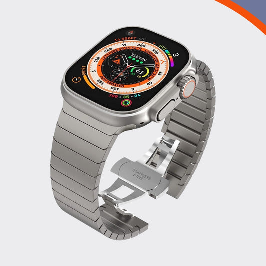 Correa De Acero Inoxidable Para Apple Watch Se 1/2 44mm Flat