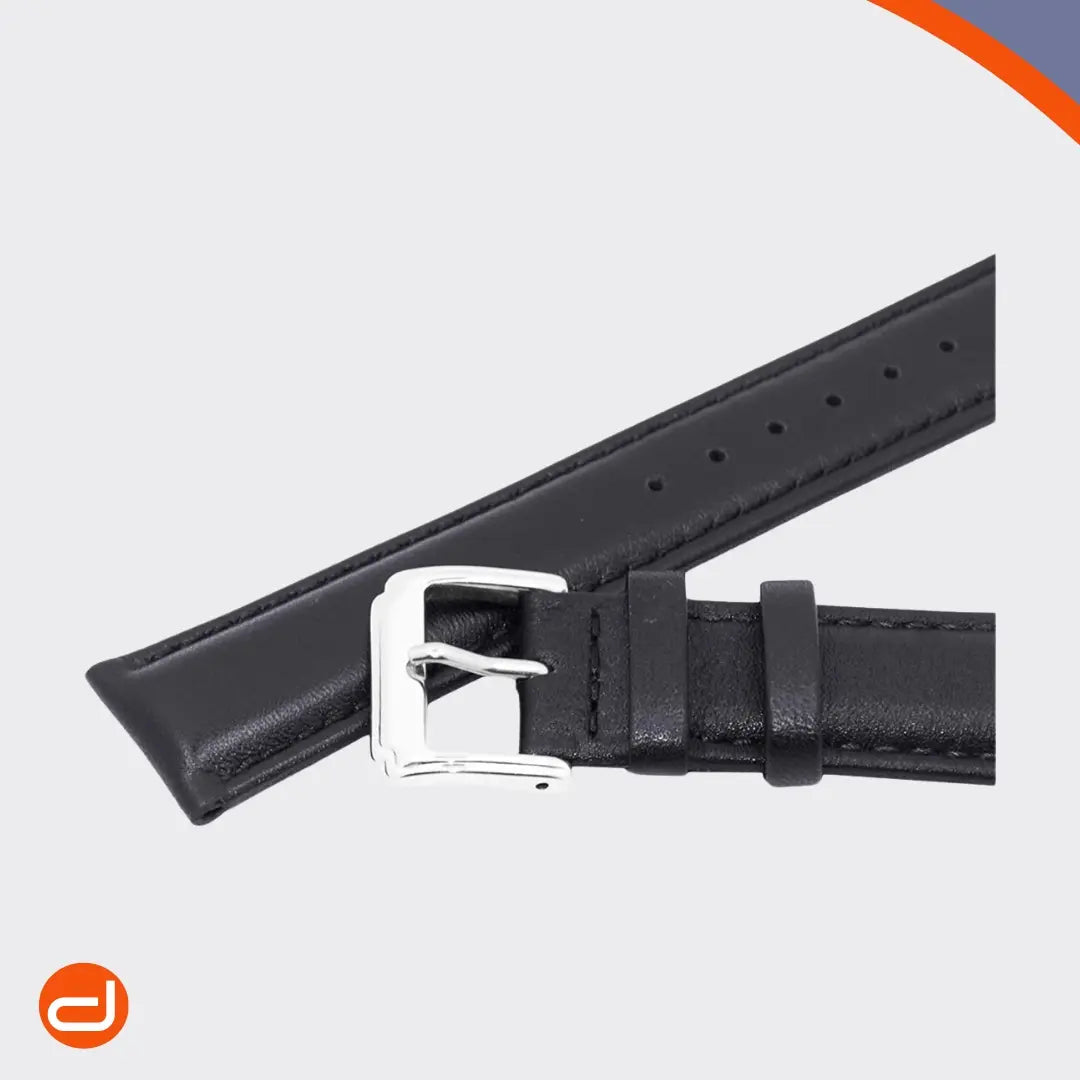 Correa de Cuero Genuino Berfine para Galaxy Watch6 44mm - Negro