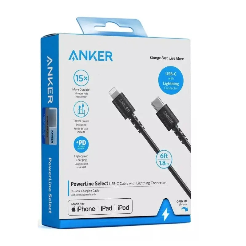 Anker PowerLine Cable MFi Usb C  1.8m