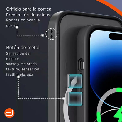 Case Benks MagClap™ Mist para iPhone 13 Magsafe Ahumado/Negro Mate