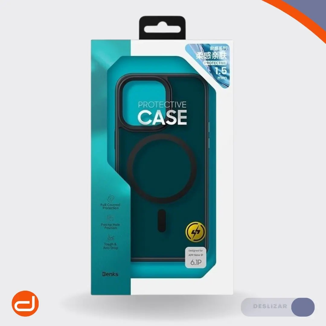 Case Benks MagClap™ Mist para iPhone 14 Magsafe Ahumado/Negro Mate