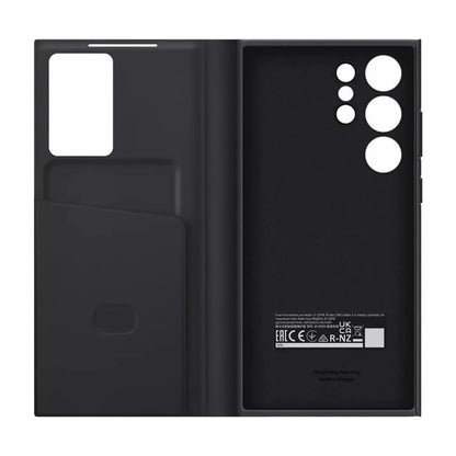 Case Flip Cover Samsung Smart View para Galaxy S23 Ultra Original en Negro.