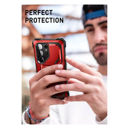 Case I-blason Para Galaxy S23 Ultra Protector 360° Rojo
