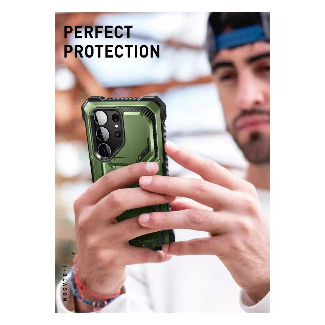 Case I-blason Para Galaxy S23 Ultra Protector 360° Verde