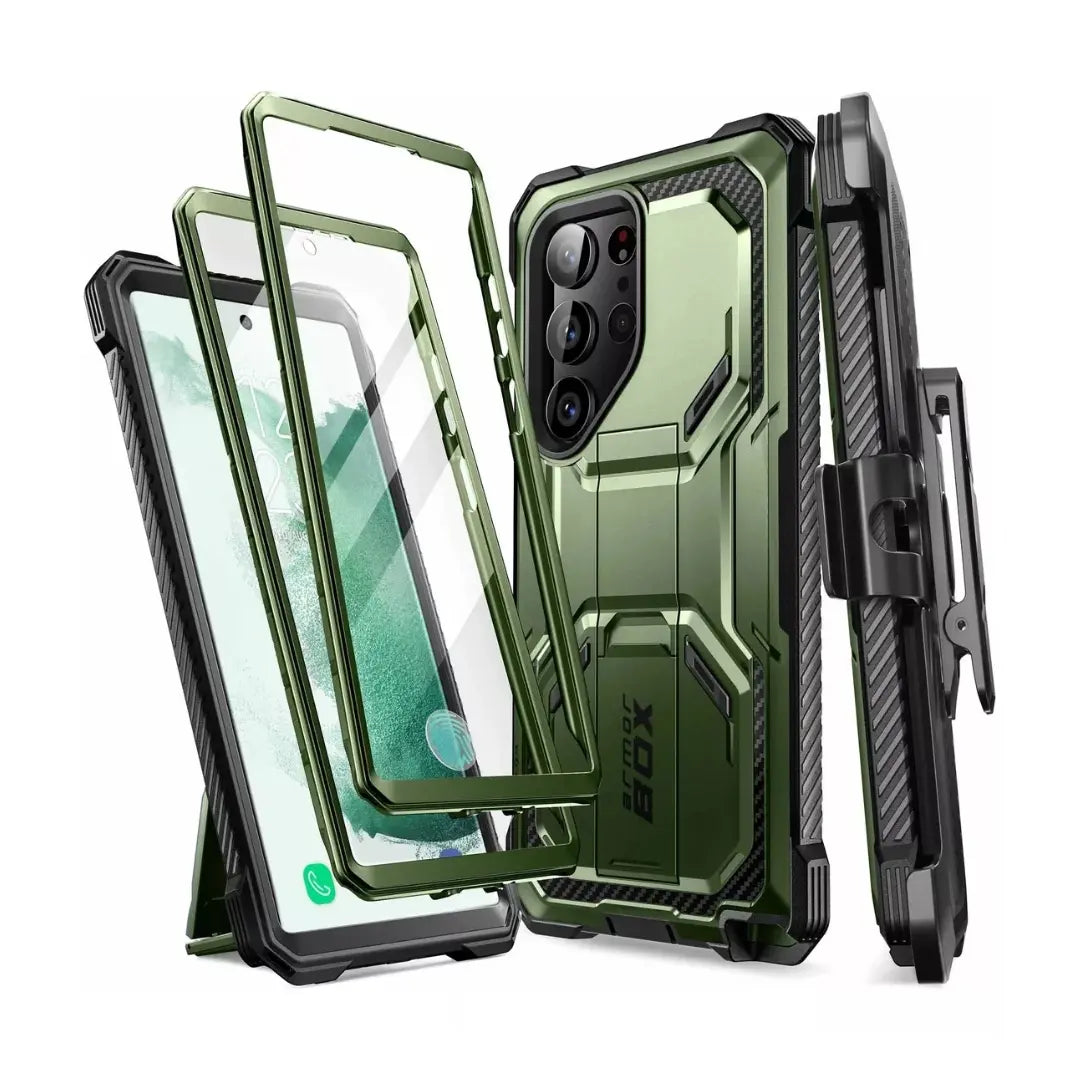 Case I-blason Para Galaxy S23 Ultra Protector 360° Verde