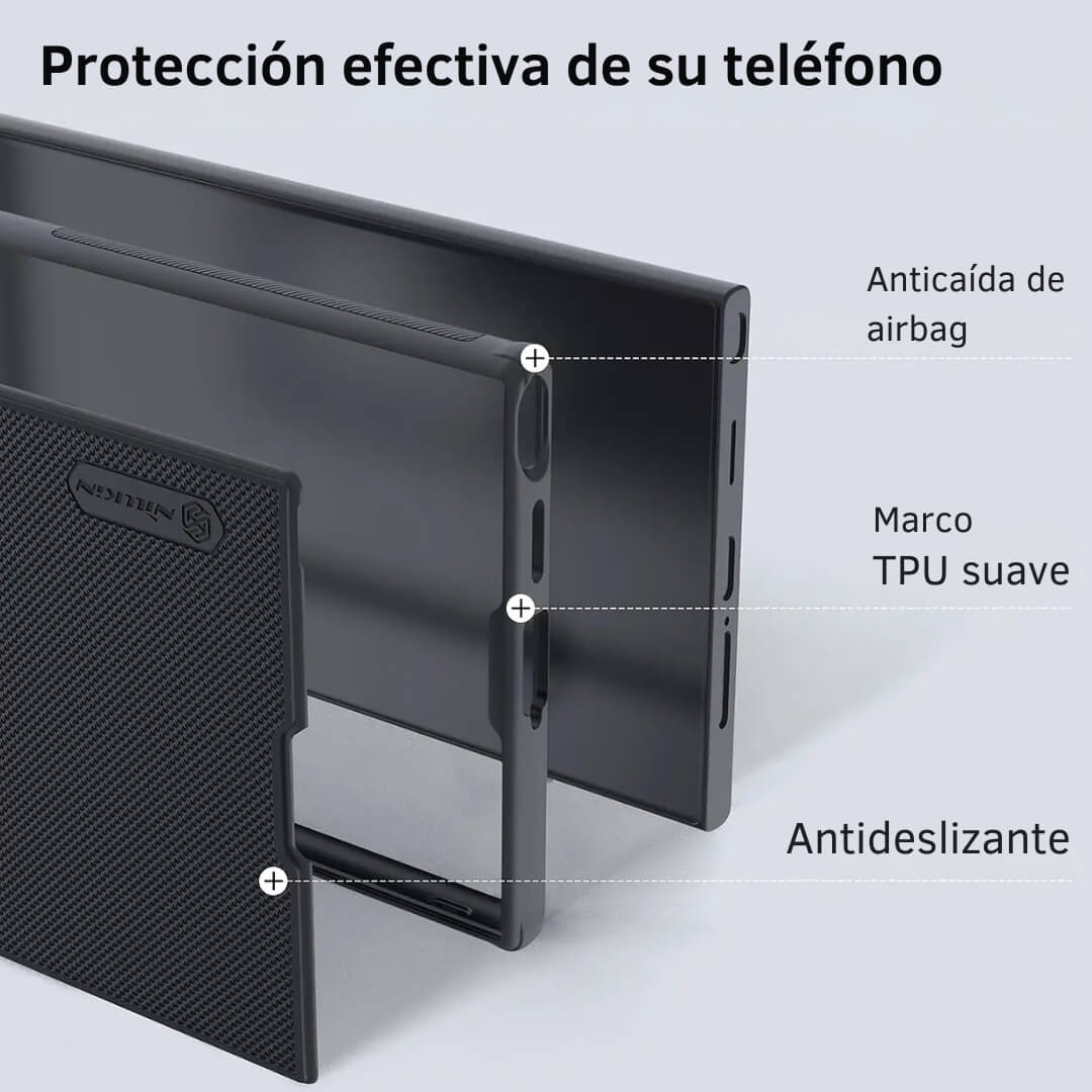 Case Nillkin Frosted Pro para Galaxy S24 Ultra - Case Delgado y Mate en Negro