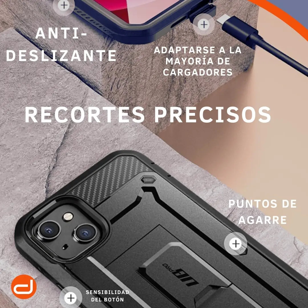 Case Para iPhone 13 Funda Supcase  Protector 360° Gris