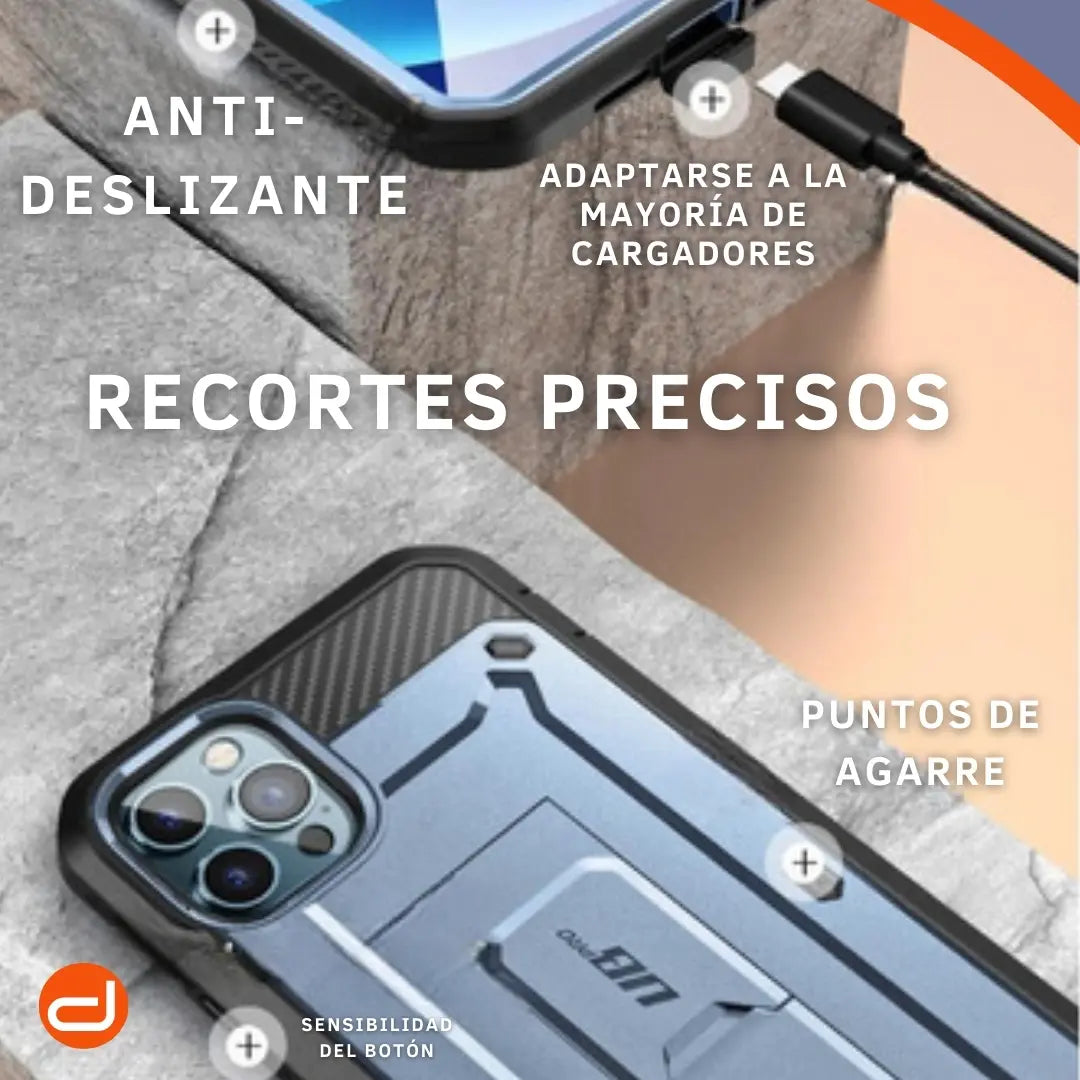 Case Para iPhone 13 Pro Max Funda Supcase  Protector 360° Azul