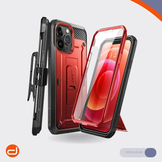 Case Para iPhone 13 Pro Max Funda Supcase  Protector 360° Rojo