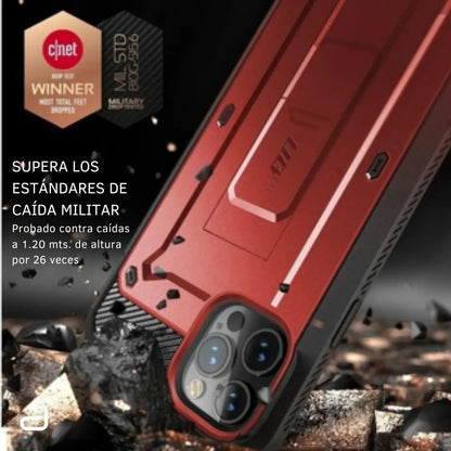 Case Para iPhone 13 Pro Max Funda Supcase  Protector 360° Rojo
