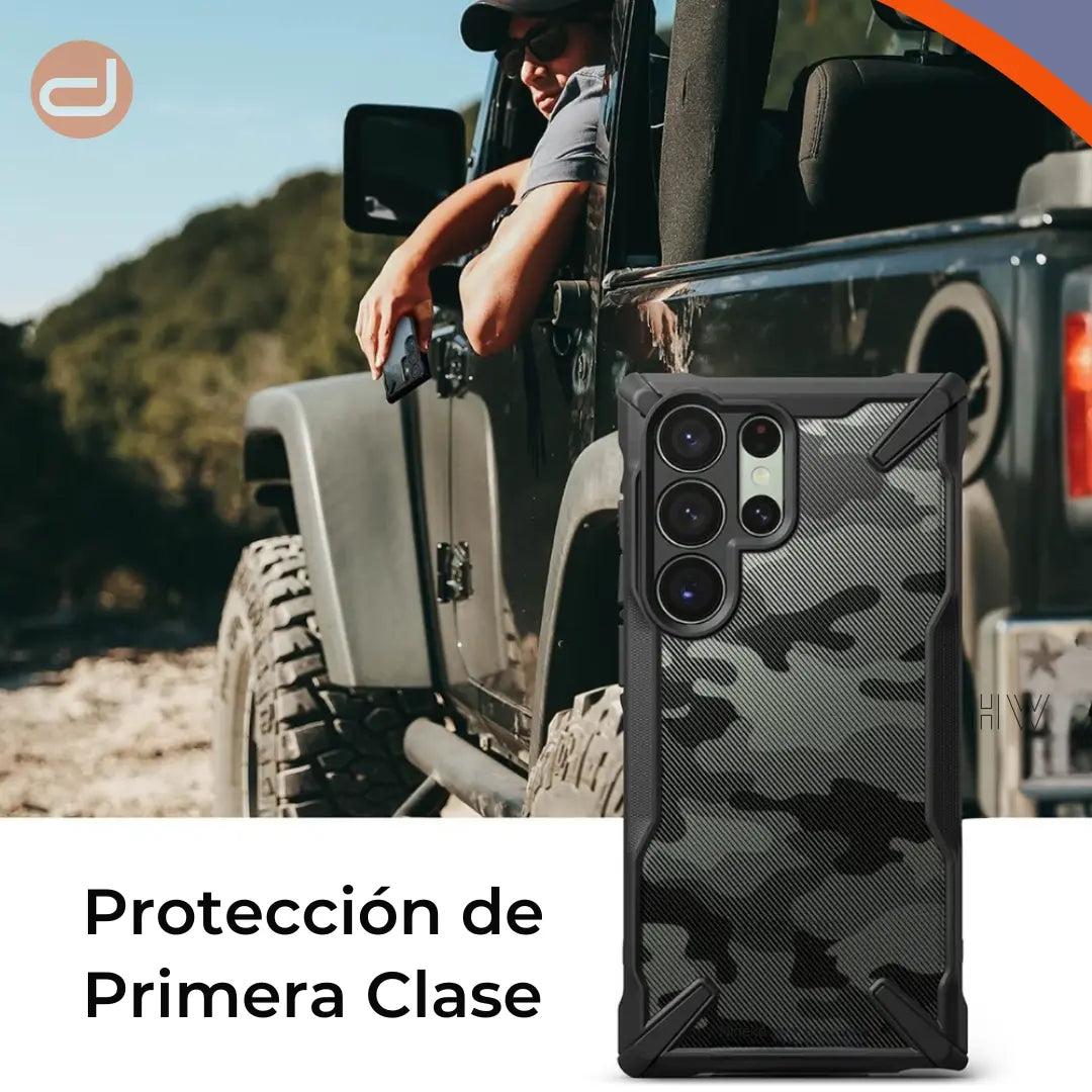Case Ringke Fusion X para Galaxy S24 Ultra Funda Camo Black