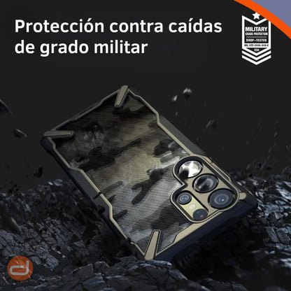 Case Ringke Fusion X para Galaxy S24 Ultra Funda Camo Black