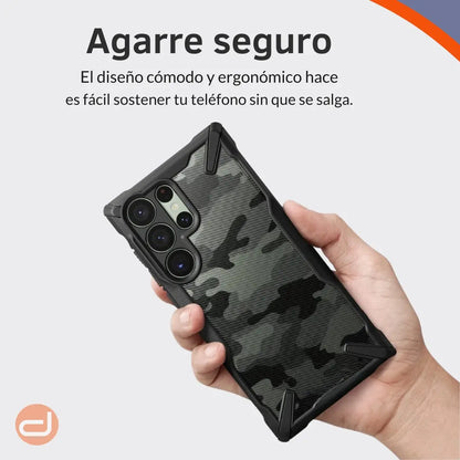 Case Ringke Fusion X para Galaxy S24 Ultra Funda Camo Black