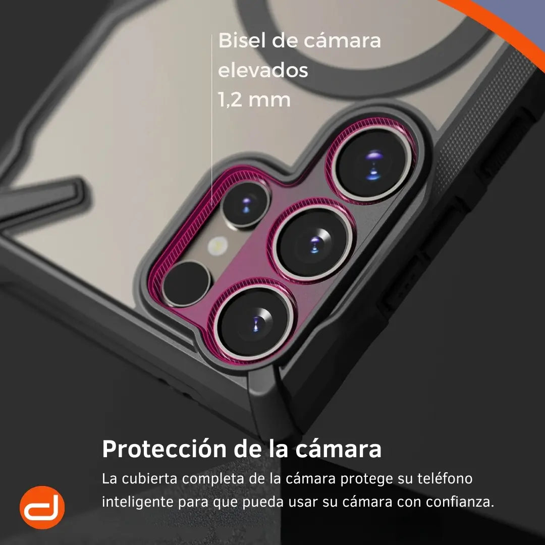 Case Ringke Fusion X Magsafe para Galaxy S24 Ultra Negro Semi-Transparente Mate