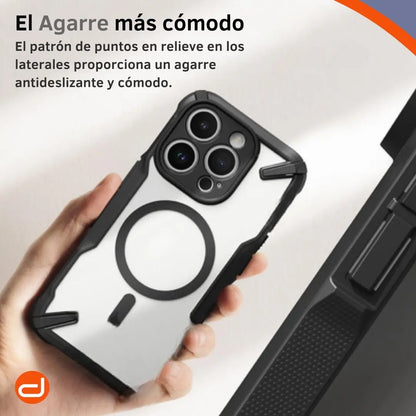 Case Ringke Fusion X Magsafe para Para iPhone 15 Pro Max  Negro Semi-Transparente Mate