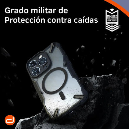 Case Ringke Fusion X Magsafe para Para iPhone 15 Pro Max  Negro Semi-Transparente Mate