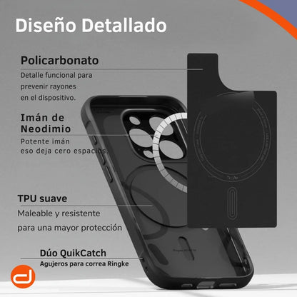 Case Ringke Magsafe para iPhone 15 Pro Max 6.7 Negro + Cargador