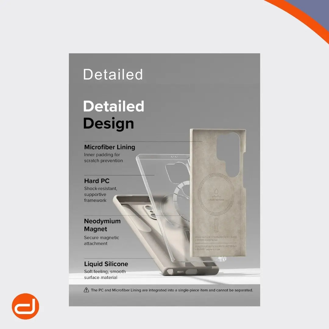 Case Ringke Silicone Magsafe para Galaxy S24 Ultra - Stone