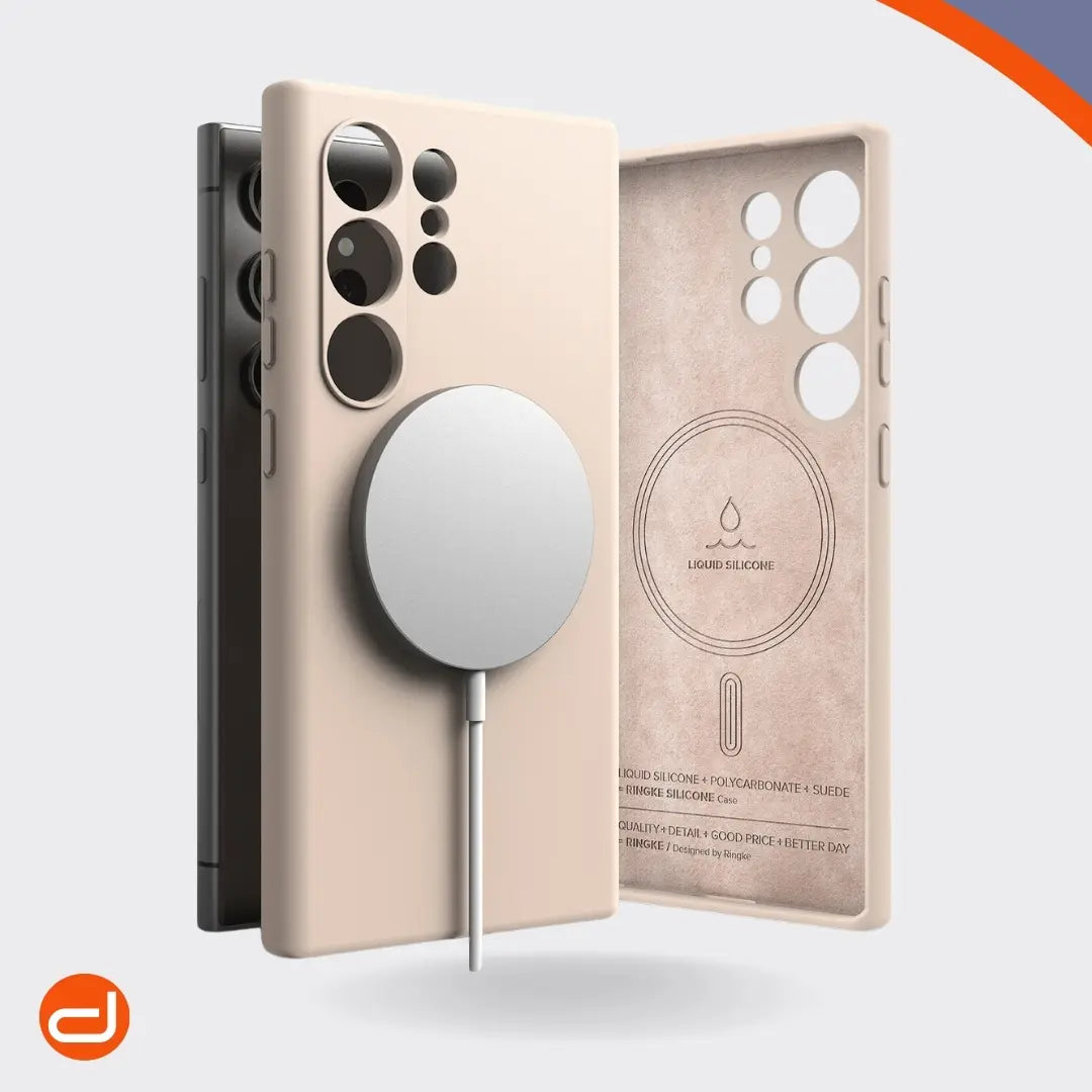 Case Ringke Silicone Magsafe para Galaxy S24 Ultra - Pink Sand