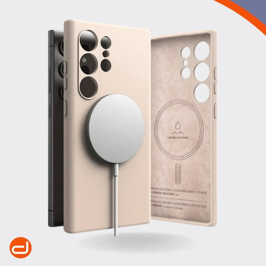 Case Ringke Silicone Magsafe para Galaxy S24 Ultra - Pink Sand