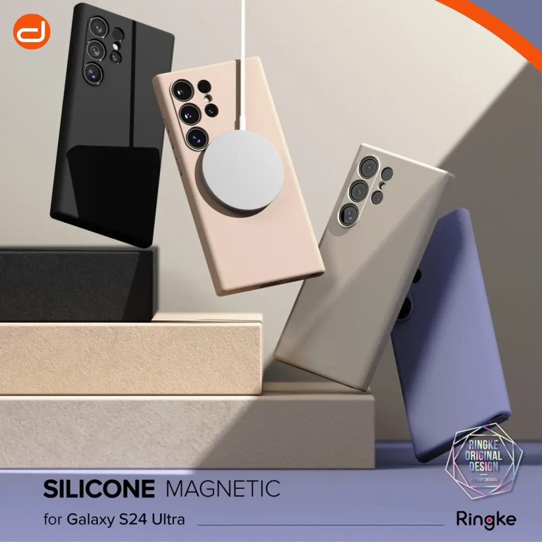 Case Ringke Silicone Magsafe para Galaxy S24 Ultra - Pink Sand