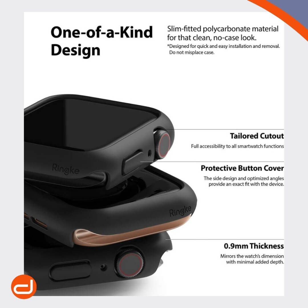 Case Ringke Slim 2-Pack para Apple Watch Series 4 / 5 / 6 / Se 1 / 2 de 44mm