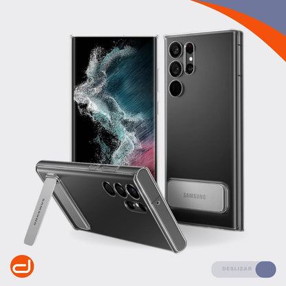 Cover Samsung Galaxy S22 Ultra  Clear Standing - Estuche Trasero Transparente con Apoyo