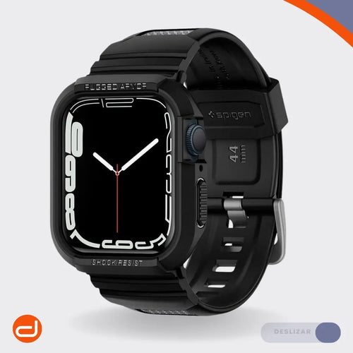 Case Spigen Rugged Armor Pro para Apple Watch 44mm y 45mm  - Negro Mate