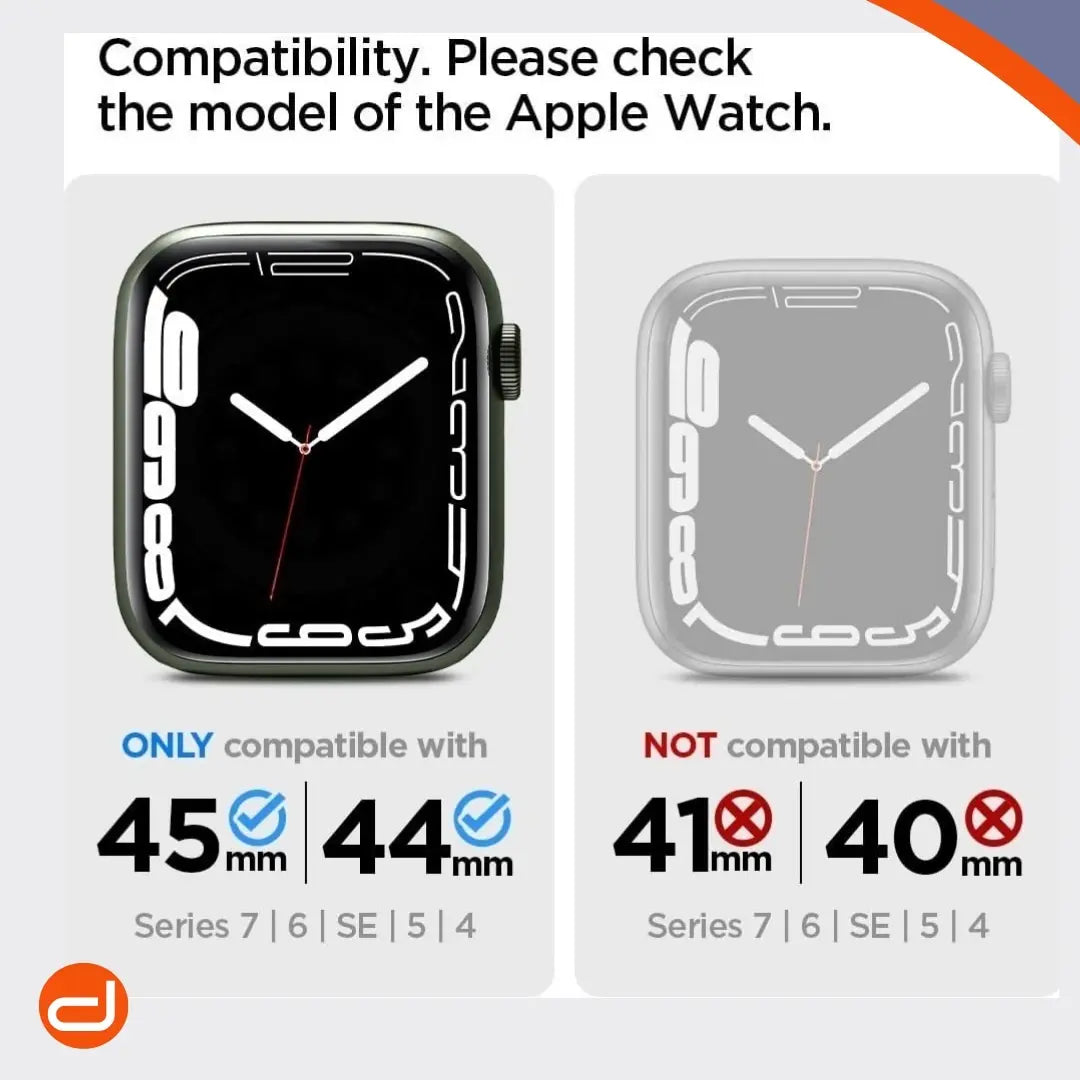 Case Spigen Rugged Armor Pro para Apple Watch 44mm y 45mm  - Negro Mate