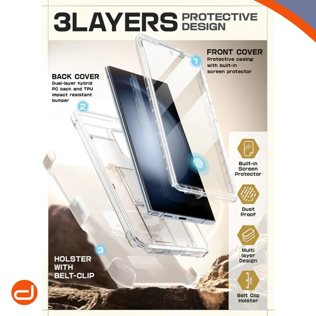 Case Supcase Unicorn Beetle PRO Transparente para Galaxy S24 Ultra 5G 2024