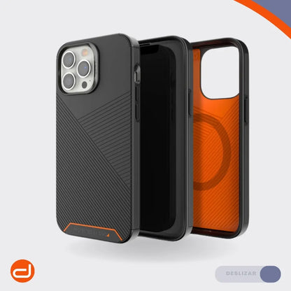 Case para iPhone 13 Pro Max Magsafe Funda Gear4 Denali Snap en Negro Mate