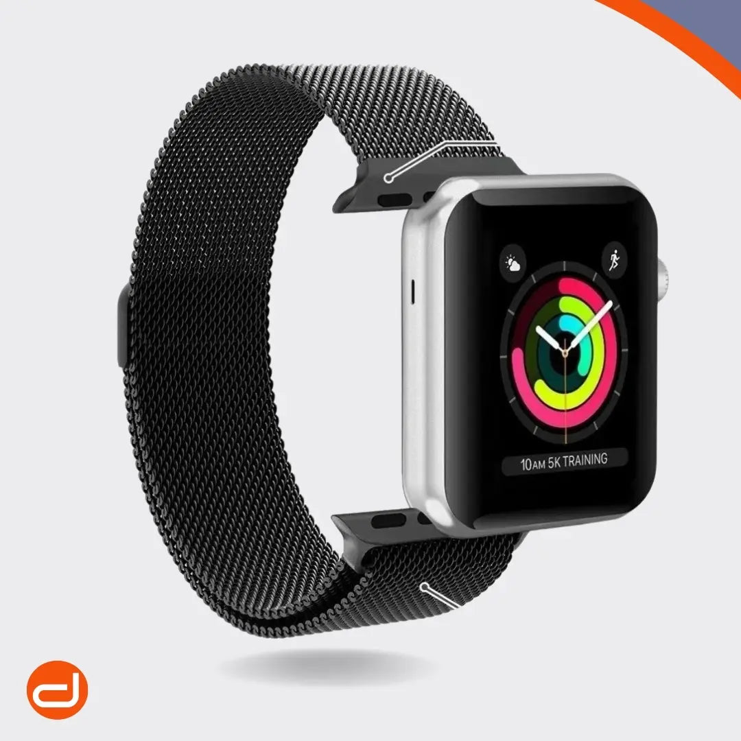 Correa Acero X-doria Para Apple Watch 4 5 6 Se 1/2 44mm Negro