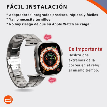 Correa De Acero Inoxidable para Apple Watch SE 1|2 44mm -