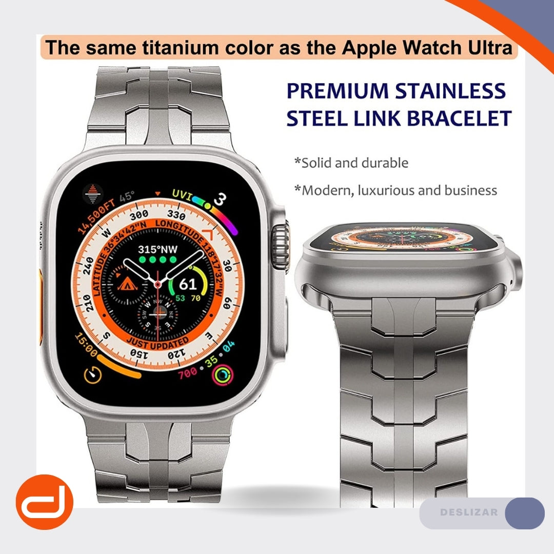 Correa De Acero Inoxidable para Apple Watch SE 1|2 44mm -