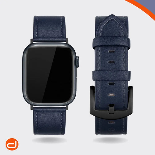 Correa de Cuero para Apple Watch en Cuero Genuino Italiano Edimens - Azul