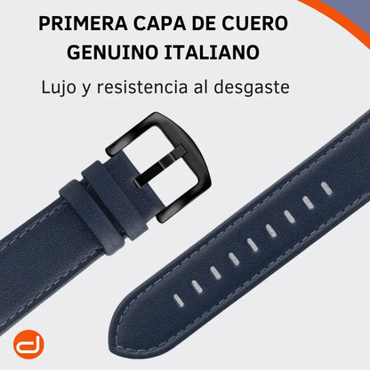Correa de Cuero para Apple Watch en Cuero Genuino Italiano Edimens - Azul