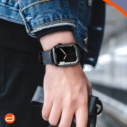 Correa de Cuero para Apple Watch en Cuero Genuino Italiano Edimens - Azul