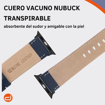 Correa de Cuero para Apple Watch en Cuero Genuino Italiano Edimens - Azul