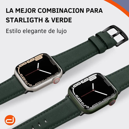 Correa de Cuero para Apple Watch Edimens  - Cuero Genuino Italiano en Verde