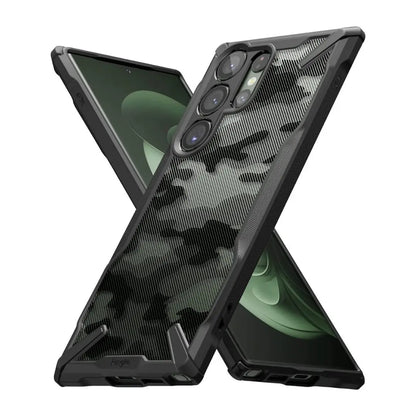 Case Ringke Fusion X para Galaxy S24 Ultra Funda Camo Black
