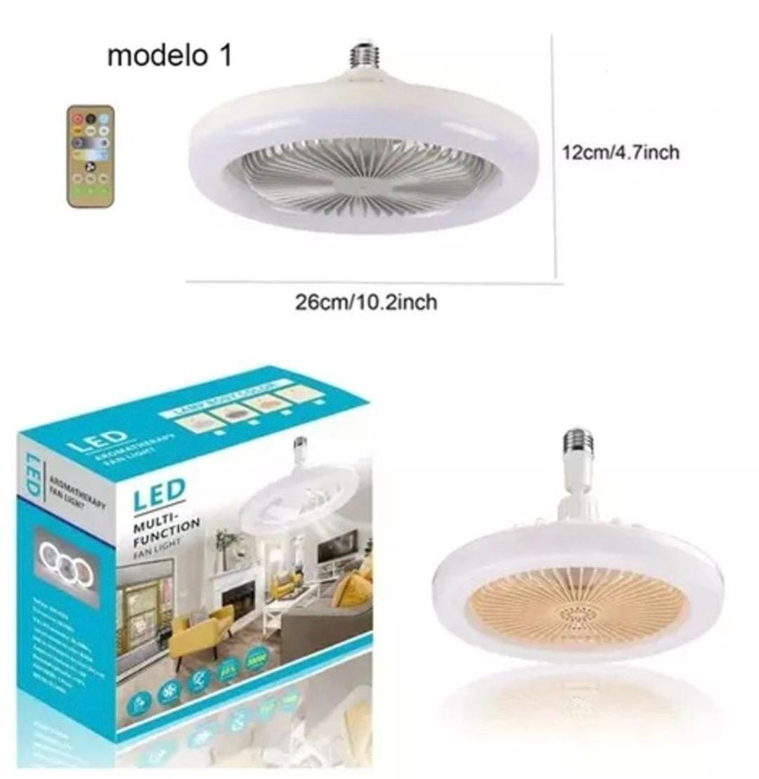 Foco Ventilador LED de Techo Ahorrador 30W con Control Remoto y Aromatizador