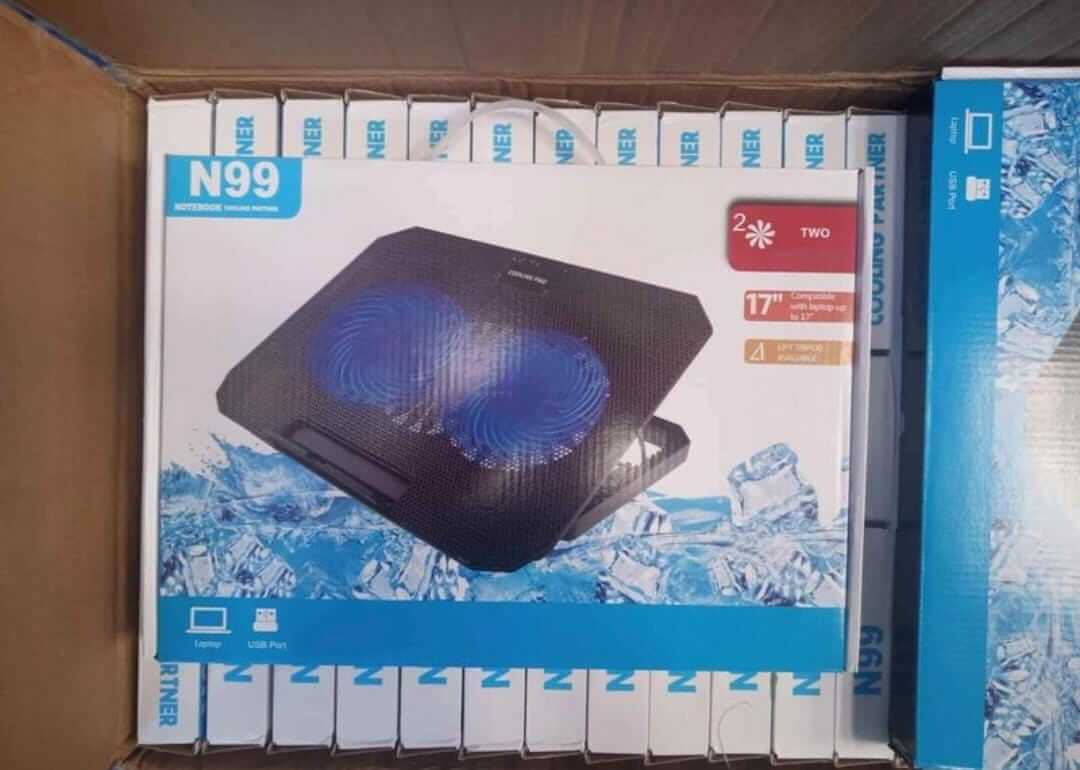 Cooler para Laptop de 5 Niveles con 2 Entradas USB – Ajustable y Potente Ventilación