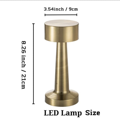 Lámpara LED Recargable Touch de Acero Inoxidable para Decoración - 3 Niveles de Luz