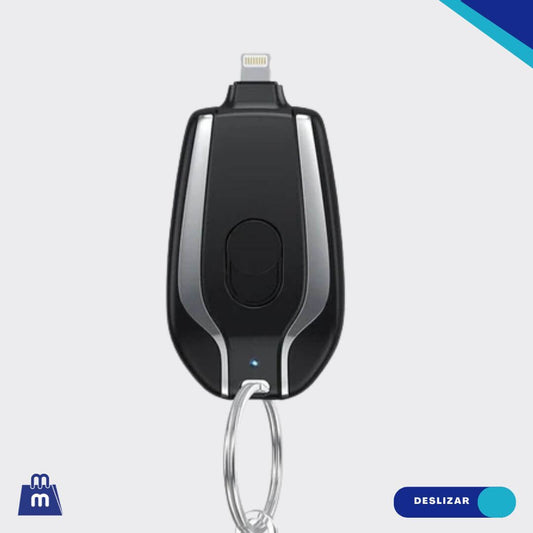 Cargador Llavero Portátil 1500 mAh - Negro Diseño Compacto y Resistente