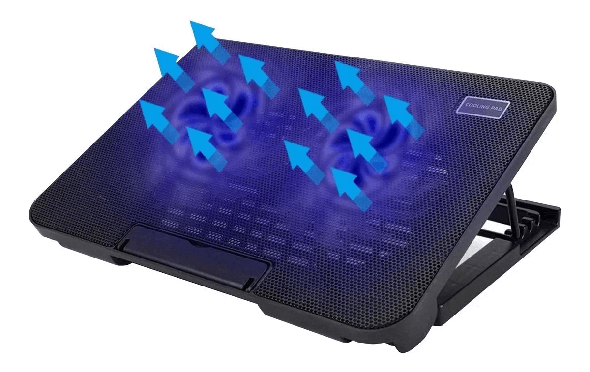 Cooler para Laptop de 5 Niveles con 2 Entradas USB – Ajustable y Potente Ventilación
