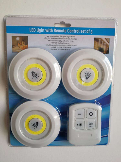LumiSet Pro – Set de 3 Luces LED con Control Remoto | Iluminación Inteligente y Portátil para tu Hogar